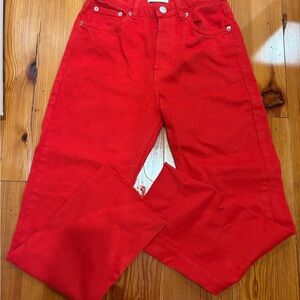 Zara Bold Red Jeans